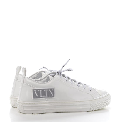 Valentino Garavani Patent Calfskin Womens Giggies Low Top Sneakers 40 White 5 of 10