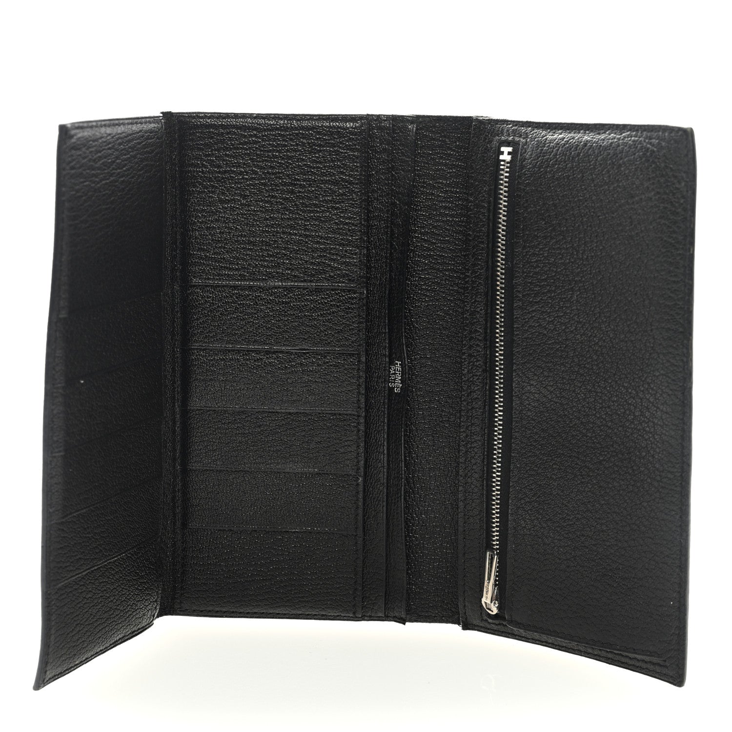 Hermes Chevre Mysore Bearn Tri-Fold Wallet Black 5 of 7