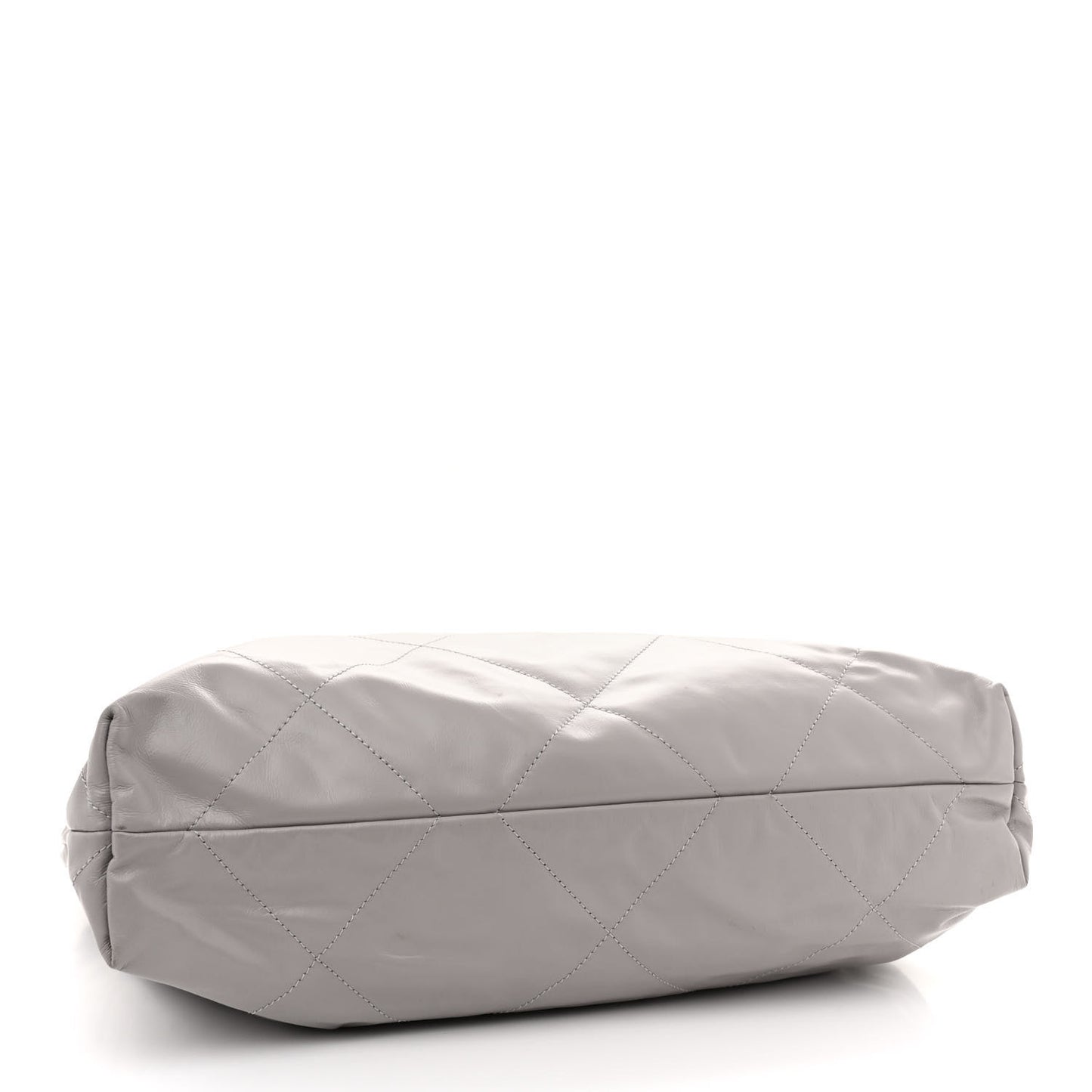 Shiny Calfskin Quilted Chanel 22 Light Grey