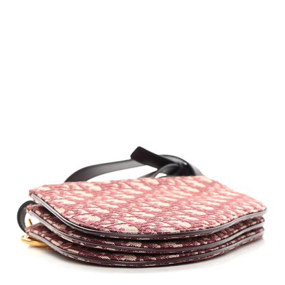 Christian Dior Oblique Saddle Pouch With Strap Burgundy 4 of 15