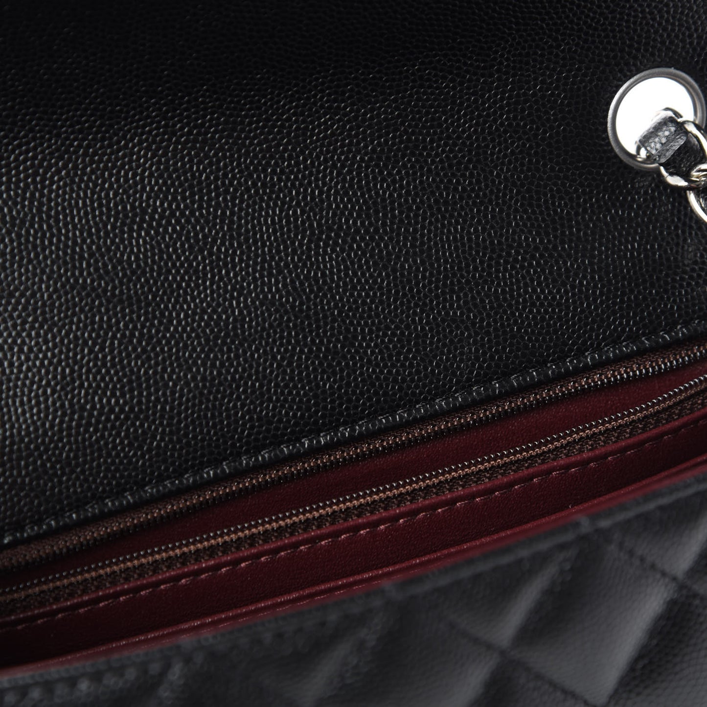 Caviar Quilted Mini Rectangular Flap Black
