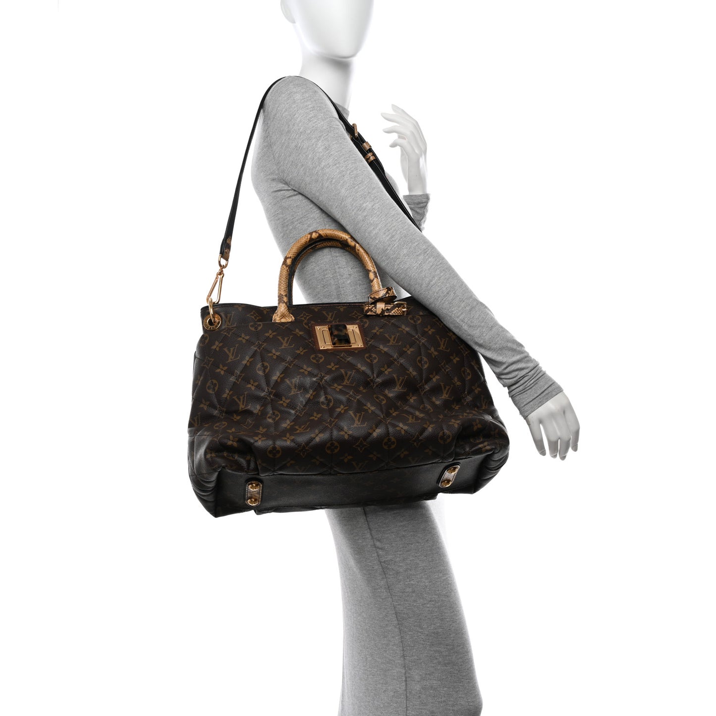 Monogram Python Ostrich Etoile Exotique GM Miel