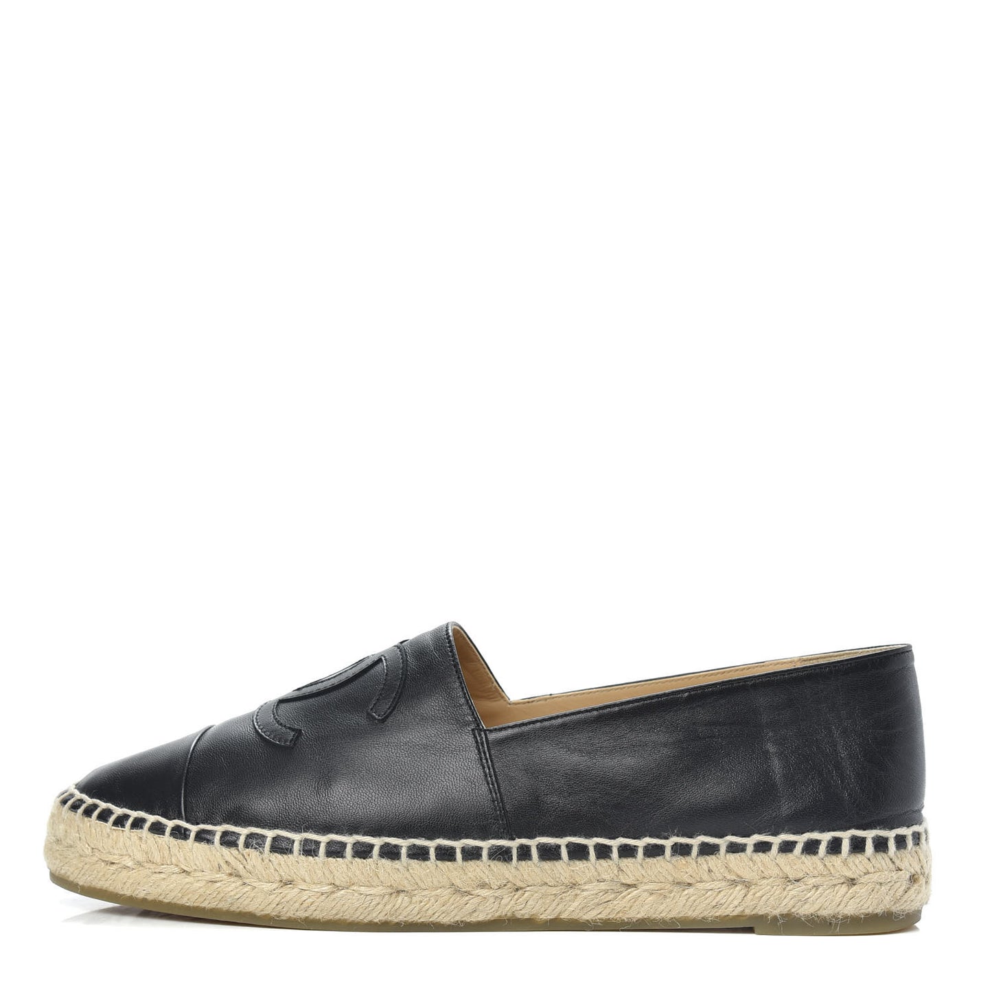 Lambskin CC Espadrilles 39 Black