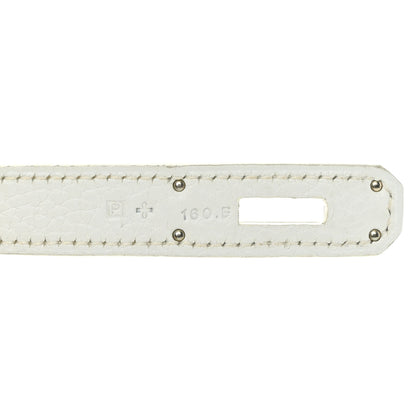 Hermes Taurillon Clemence Birkin 35 White 7 of 20