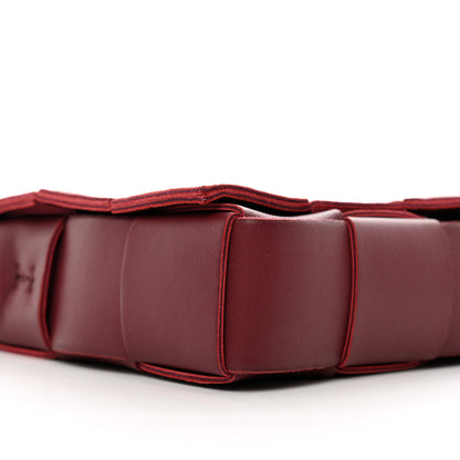 Bottega Veneta Lambskin Maxi Intrecciato Cassette Crossbody Bag Bordeaux 8 of 10
