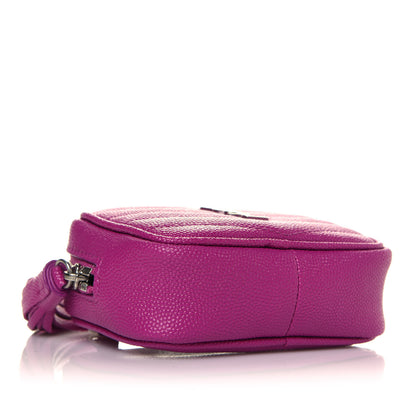 Saint Laurent Grain De Poudre Matelasse Monogram Baby Lou Camera Bag Electric Fuxia 3 of 4