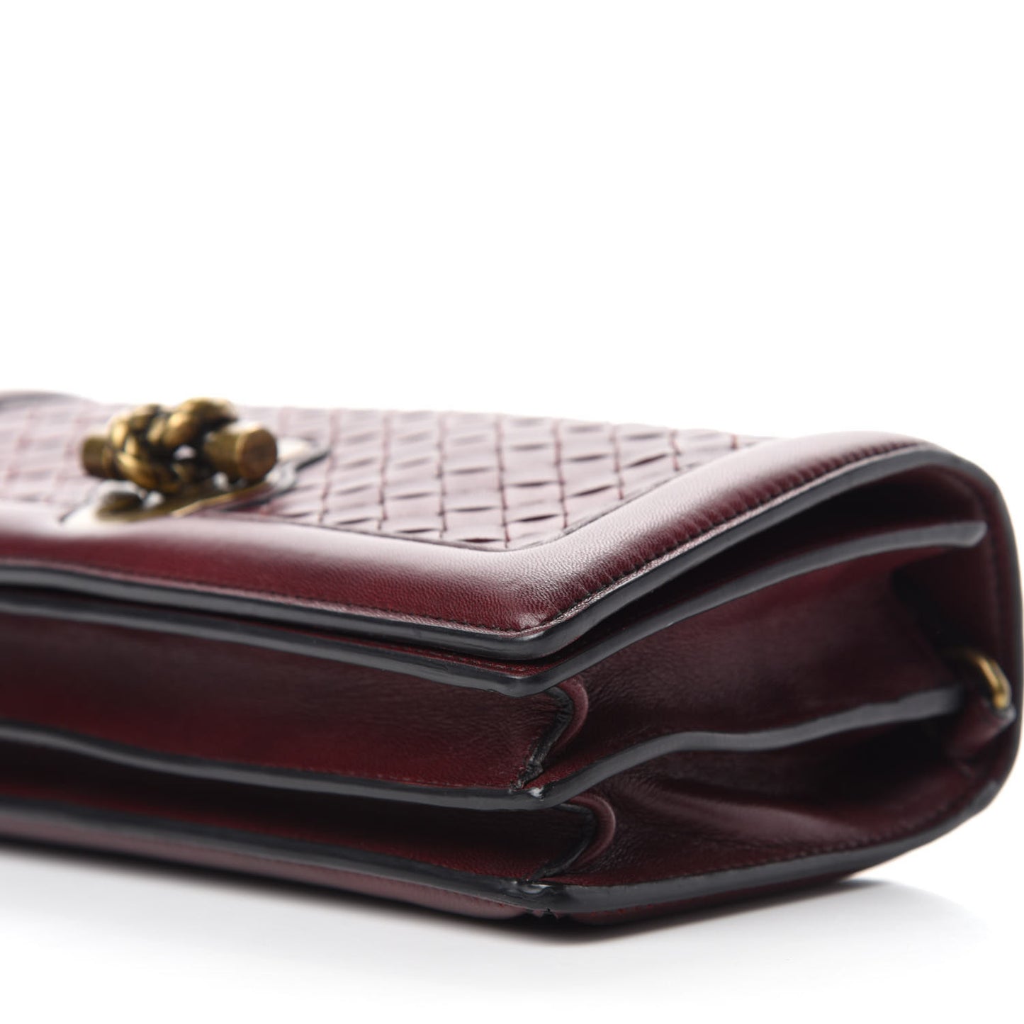 Nappa Intrecciato Olimpia Knot Clutch Red