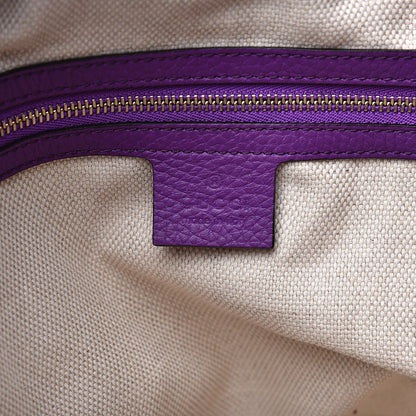 Gucci Pebbled Calfskin Medium Soho Chain Shoulder Bag Shine Purple 6 of 10