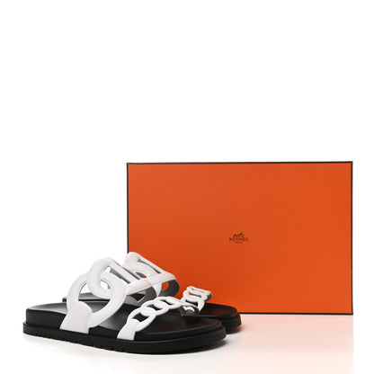 Hermes Nappa Womens Extra Sandals 37 White 9 of 9