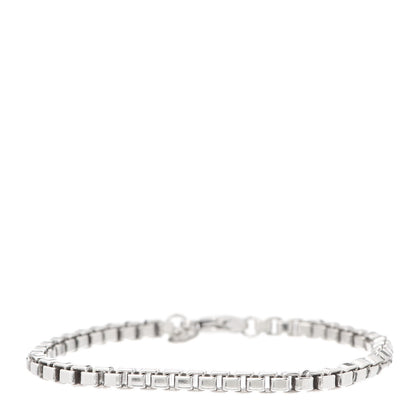 Tiffany Sterling Silver 4mm Venetian Link Bracelet 1 of 6