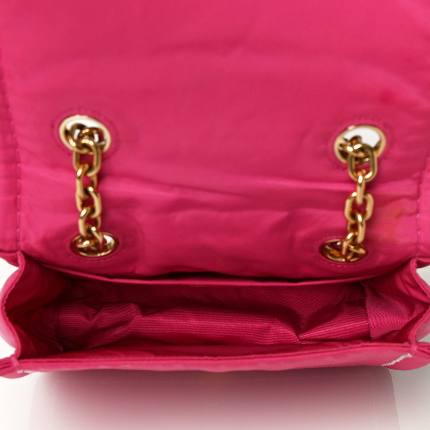 Prada Nylon Tessuto Small Chain Shoulder Bag Fuxia 4 of 12