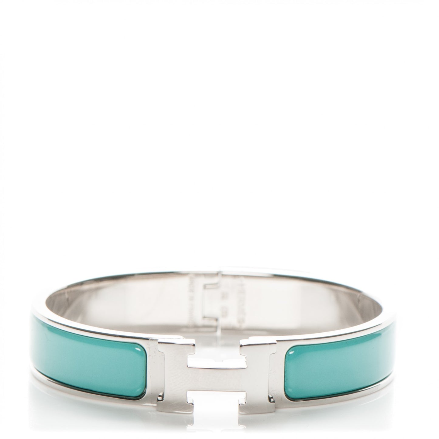 Enamel Narrow Clic Clac H Bracelet PM Bleu Atoll