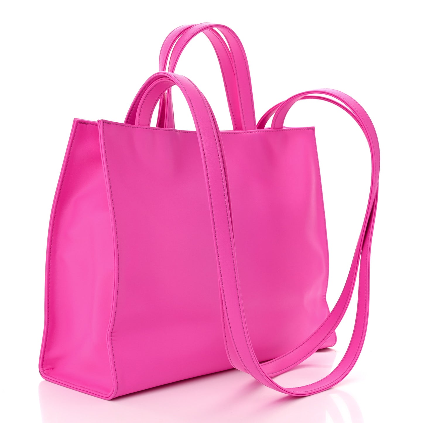 Vegan Leather Medium Shopping Bag Azalea