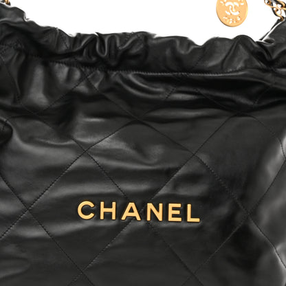 Chanel Shiny Calfskin Quilted Chanel 22 Black 9 of 11