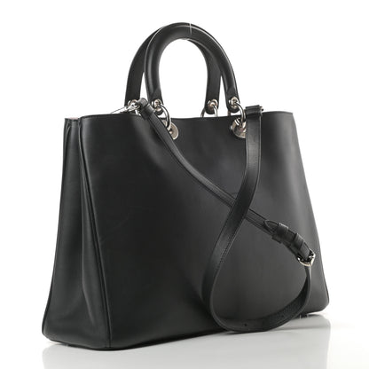 Christian Dior Smooth Calfskin Large Diorissimo Tote Black Rose Poudre 3 of 14
