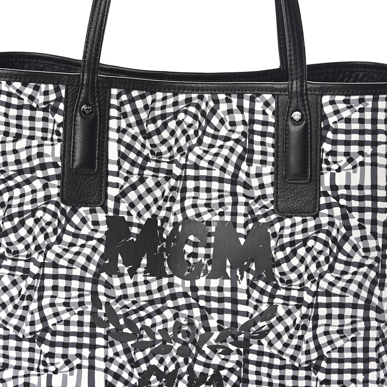 MCM Visetos Medium Liz Reversible Shopper Tote Black 14 of 14