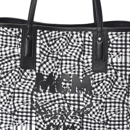 MCM Visetos Medium Liz Reversible Shopper Tote Black 14 of 14