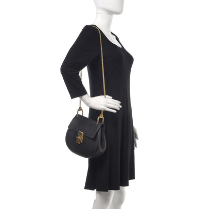Chloe Grained Lambskin Drew Shoulder Bag Black 2 of 10