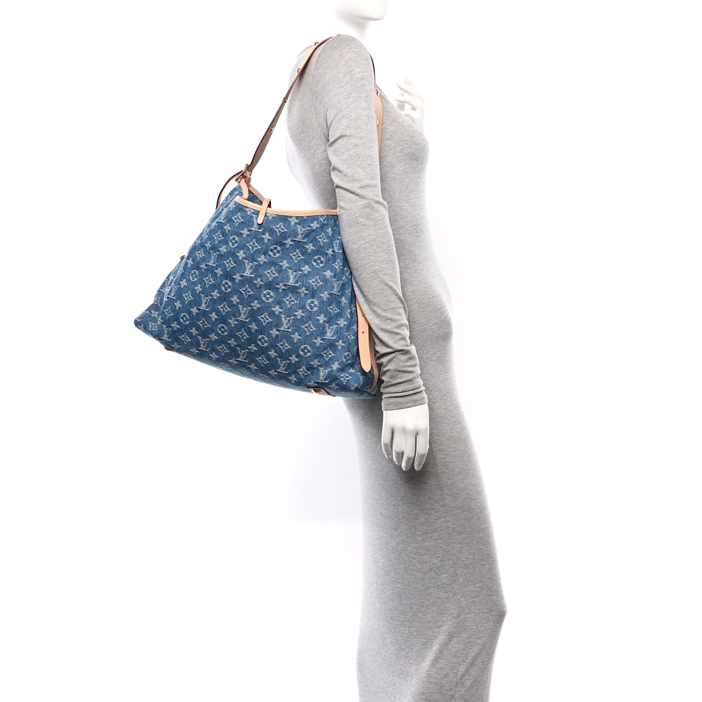 Monogram Denim CarryAll MM Blue