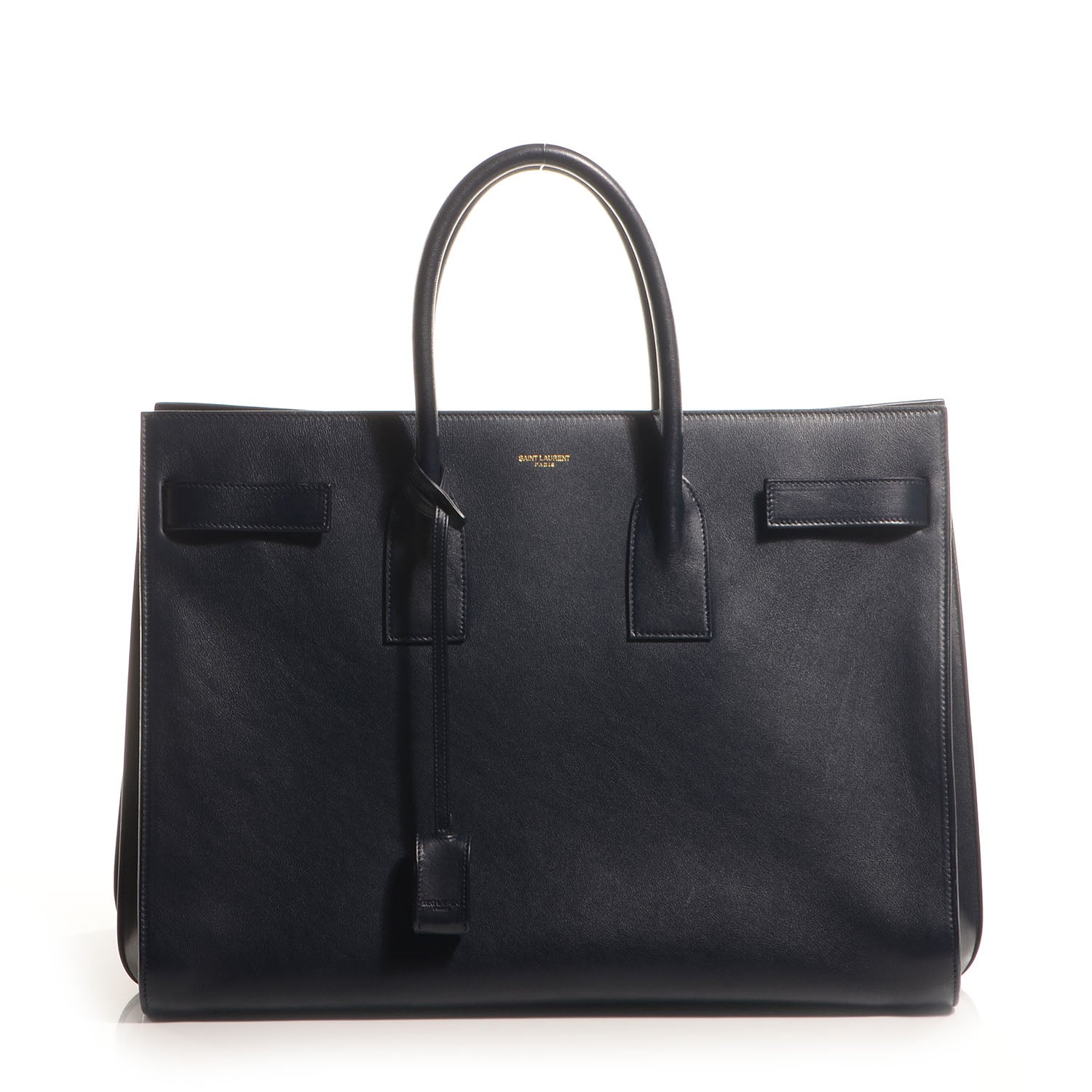 Saint Laurent Leather Large Sac de Jour Carryall Navy Blue 1 of 9