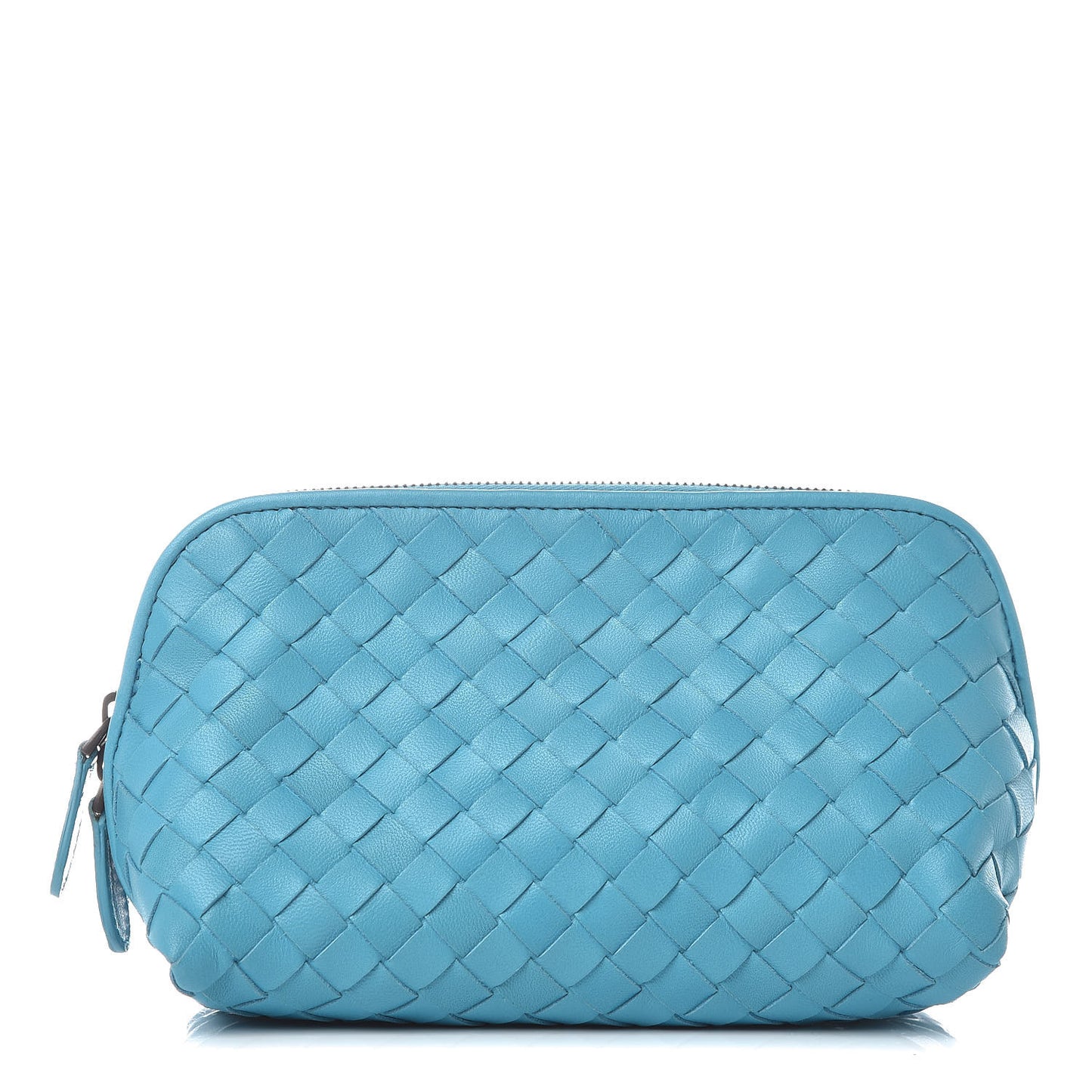 Nappa Intrecciato Cosmetic Case Turquoise