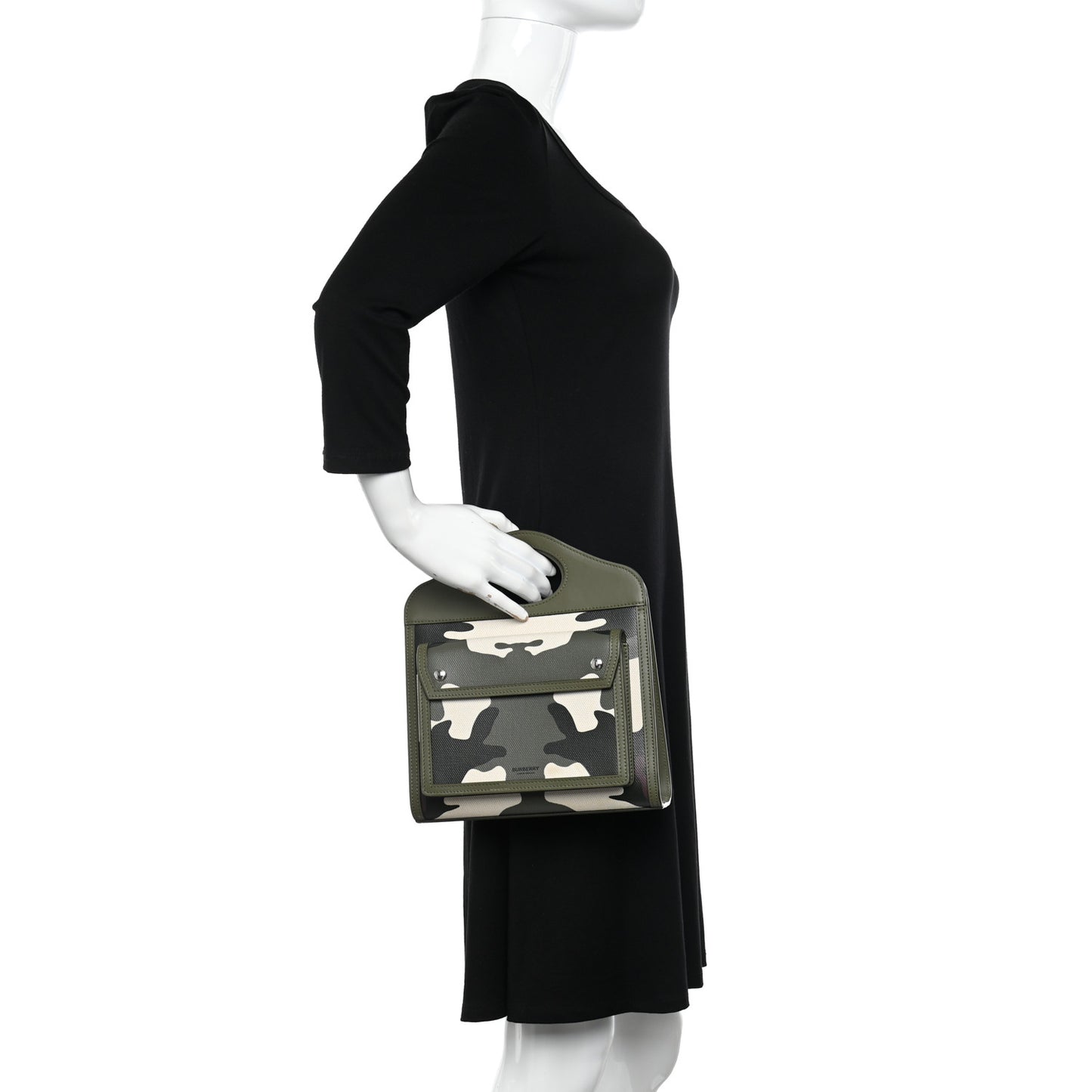 Calfskin Camouflage Mini Pocket Bag Green