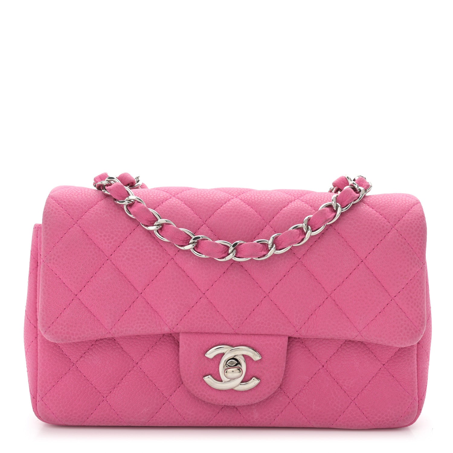 Chanel Iridescent Caviar Quilted Mini Rectangular Flap Pink 1 of 13