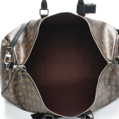 Louis Vuitton Monogram Macassar Keepall Bandouliere 55 5 of 7