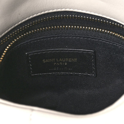 Saint Laurent Lambskin Quilted Toy Loulou Puffer Monogram Chain Satchel Crema Soft 7 of 12