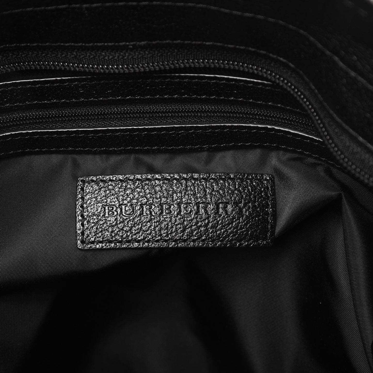Nylon Tonal Check Diaper Bag Black