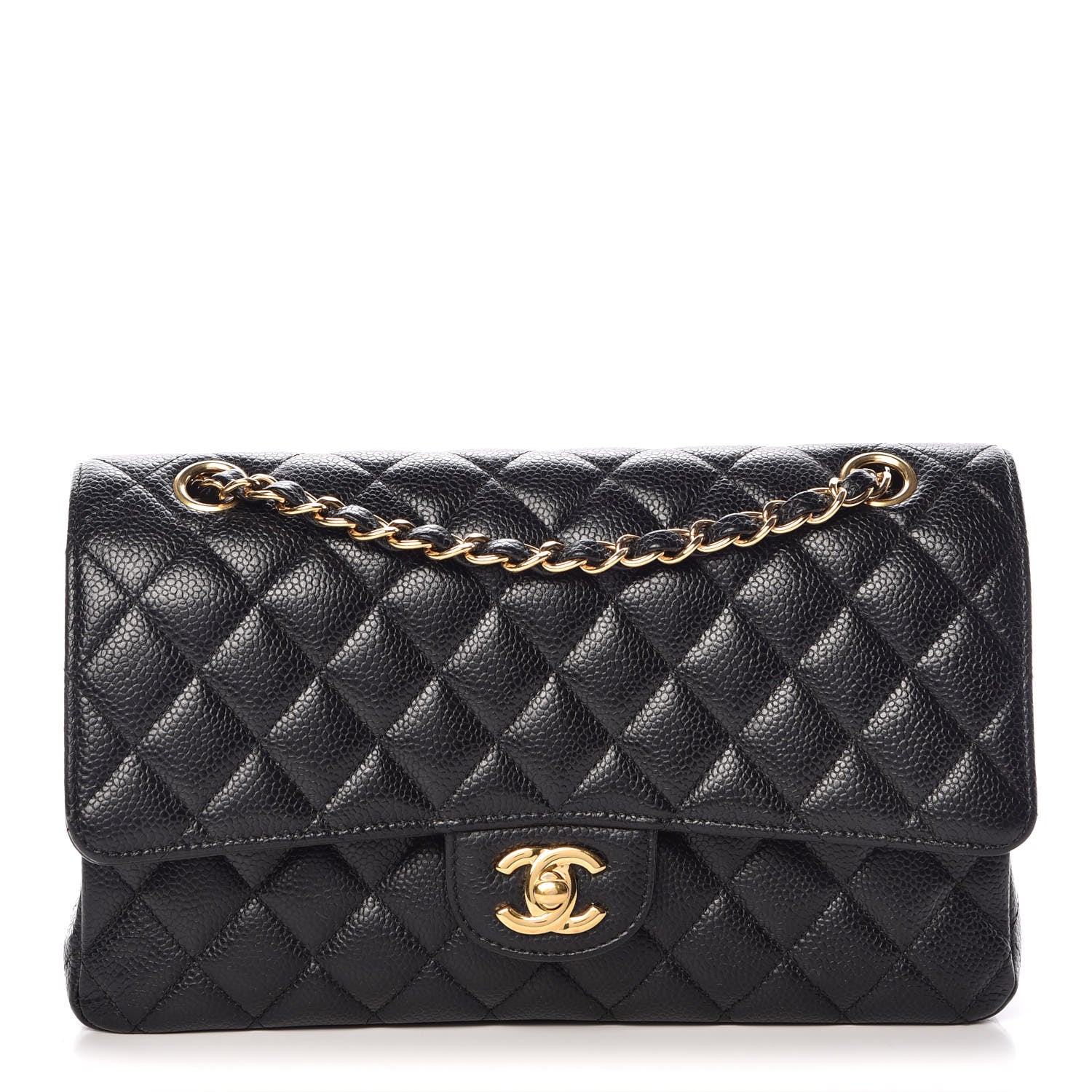 Chanel Caviar Quilted Medium Double Flap Black 1 of 13
