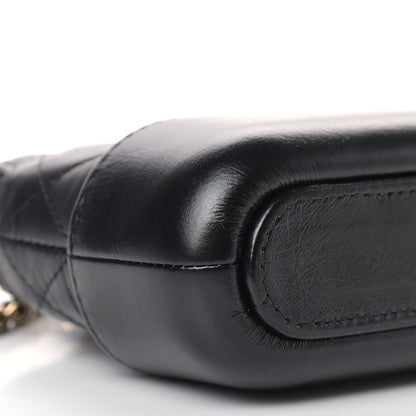 Chanel Aged Calfskin Quilted Small Gabrielle Clutch With Chain Black 9 of 10