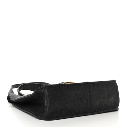 Hermes Taurillon Clemence Halzan 25 Black 5 of 10