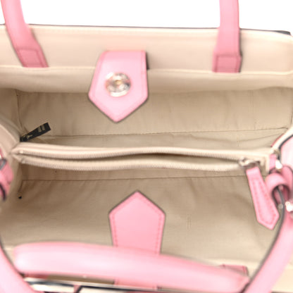 Fendi Vitello Elite Flamingo Mink Monster Charm Petite 2Jours Tote Pink Multicolor 4 of 9