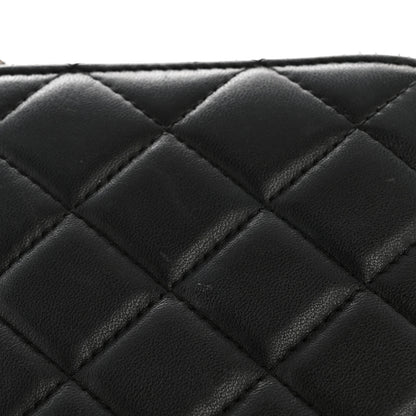 Chanel Lambskin Quilted Large Gusset Zip Around Wallet Black 11 of 12