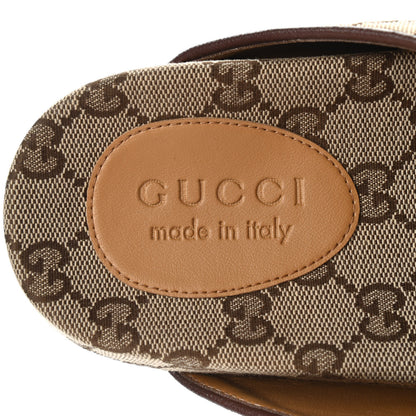 Gucci GG Monogram Lavaredo Eco Fabric Mens Slide Sandals With Straps 6 Beige Ebony Light Brown 6 of 8