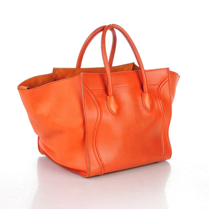 Celine Supple Calfskin Medium Phantom Luggage Orange 3 of 17