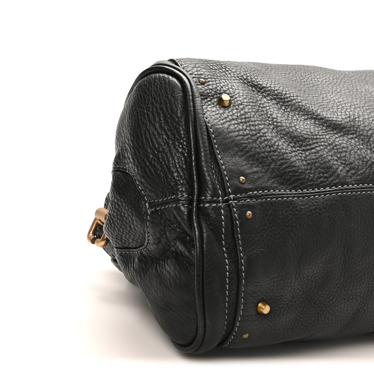 Calfskin Medium Paddington Satchel Black