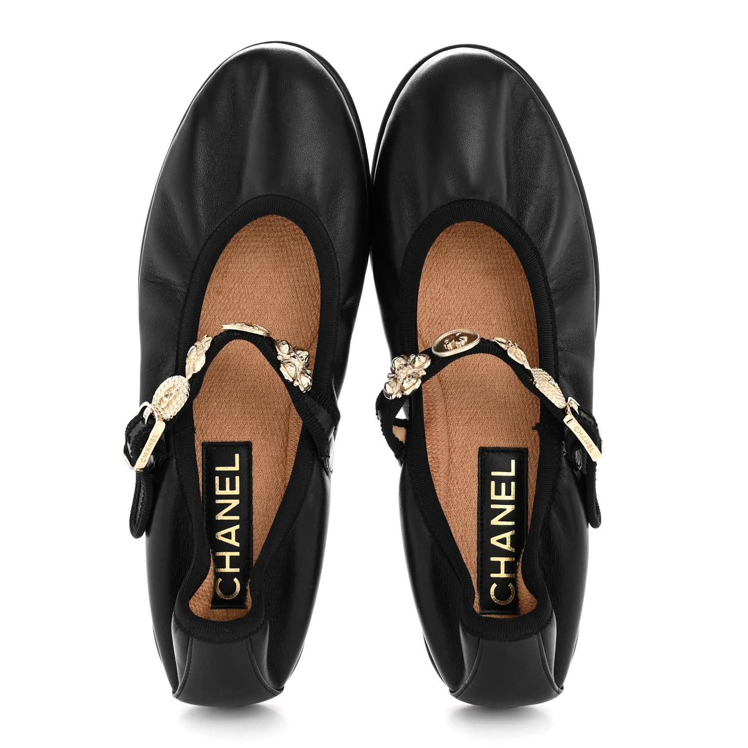 Chanel Lambskin Charm Mary Jane Flats 39 Black 2 of 11