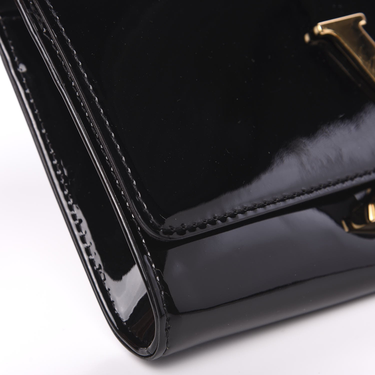 Louis Vuitton Patent Louise Clutch Black 6 of 11