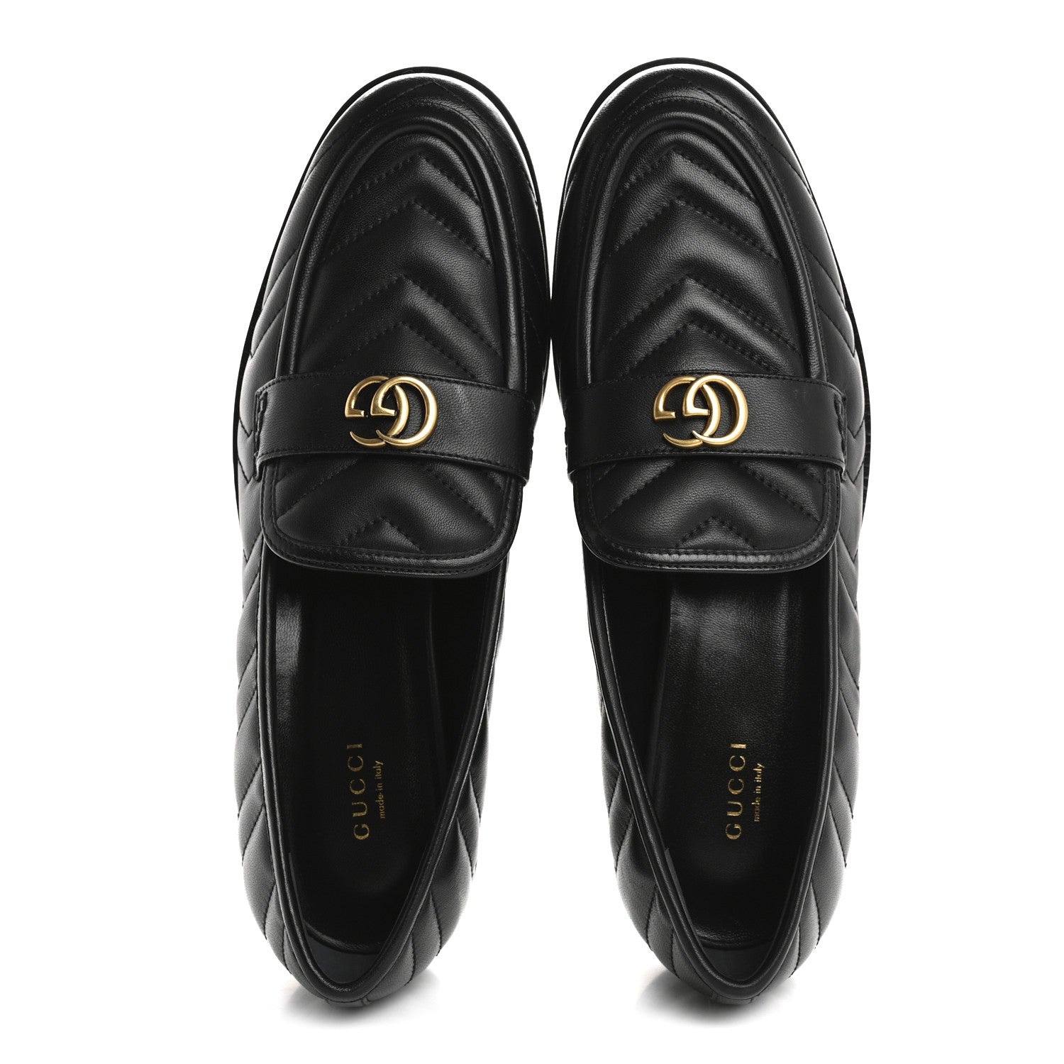 Gucci Nappa Matelasse Double G Marmont Loafers 41 Black 2 of 10