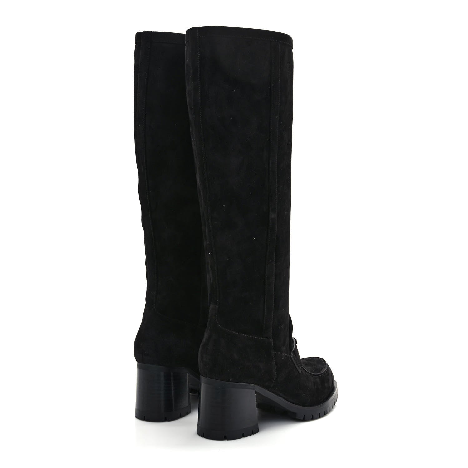 Hermes Suede Calfskin Folie 60 Boots 36.5 Black 4 of 6