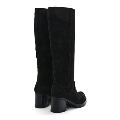 Hermes Suede Calfskin Folie 60 Boots 36.5 Black 4 of 6