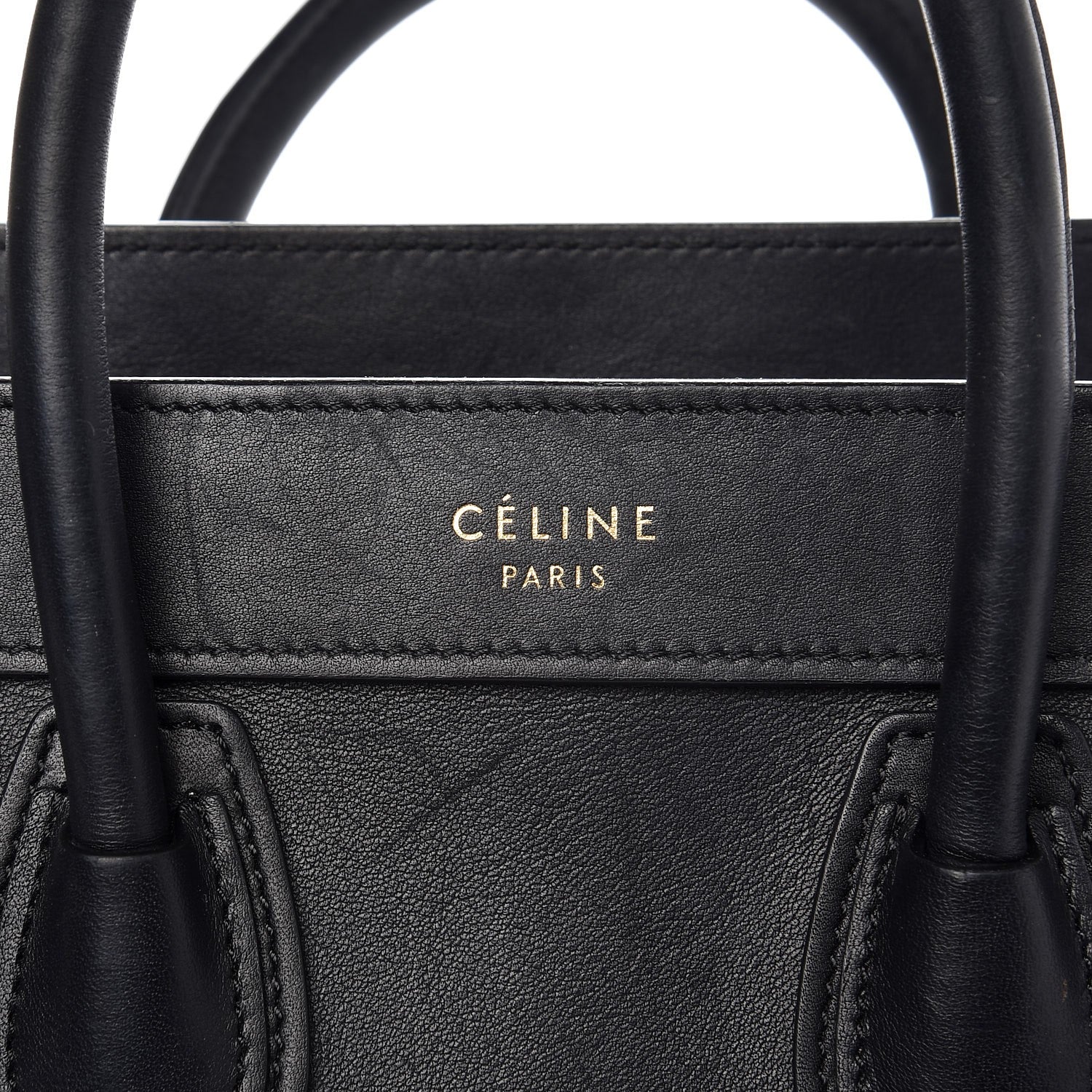 Celine Smooth Calfskin Nano Luggage Black 6 of 10