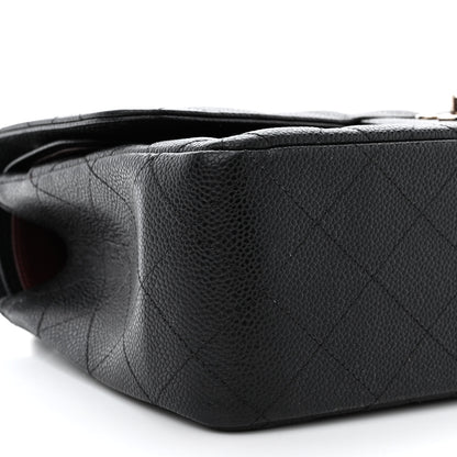 Chanel Caviar Quilted Jumbo Double Flap Black 9 of 10