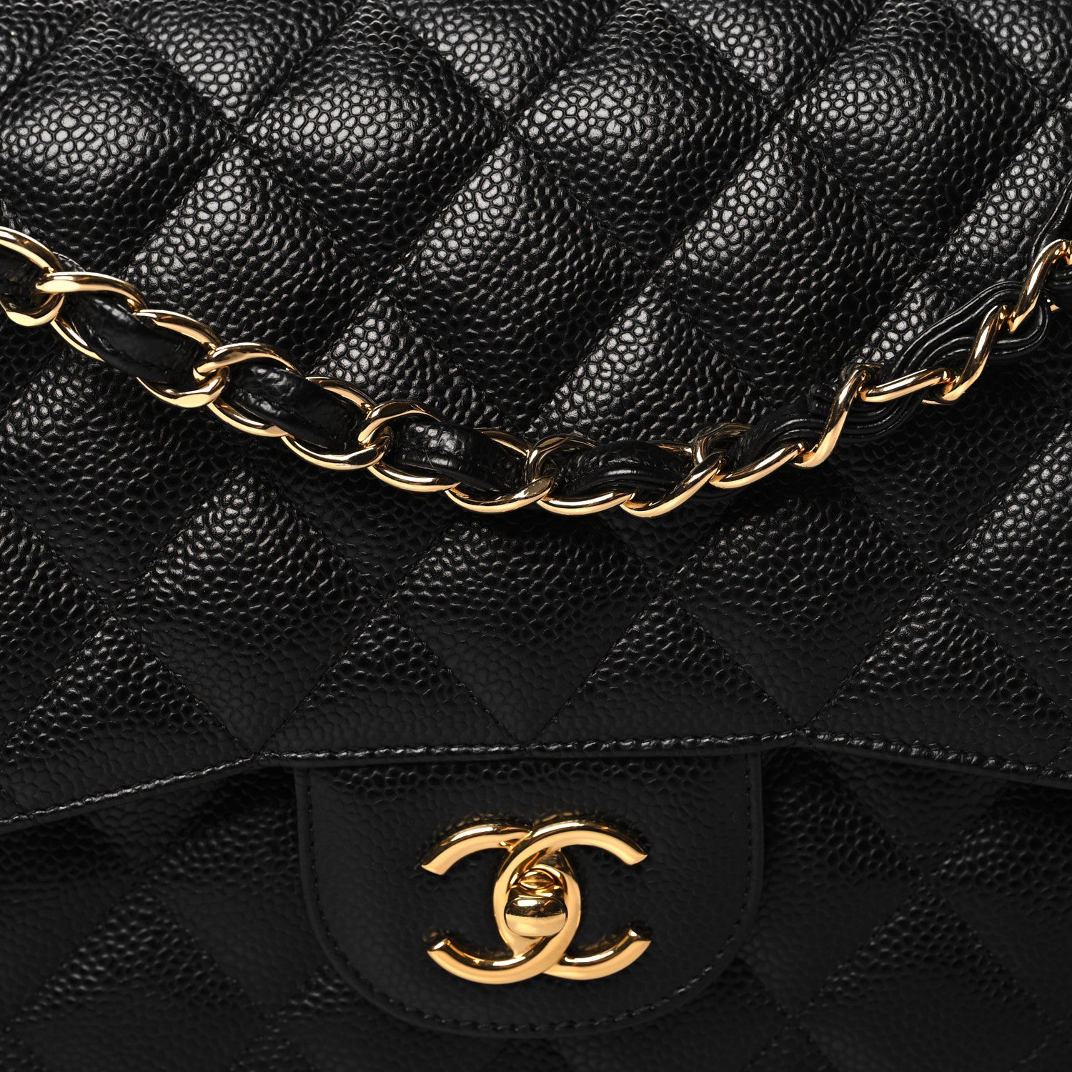Chanel Caviar Quilted Jumbo Double Flap Black 8 of 11