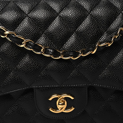 Chanel Caviar Quilted Jumbo Double Flap Black 8 of 11