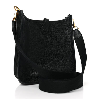 Hermes Taurillon Clemence Evelyne TPM Black 3 of 9
