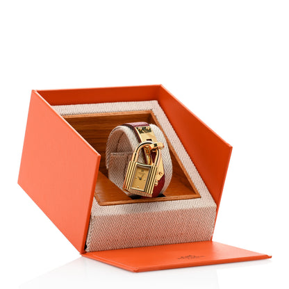 Hermes Stainless Steel Courchevel 20mm Kelly Cadena Quartz Watch Rouge 4 of 4