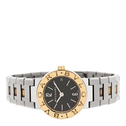 Bulgari Stainless Steel 18K Yellow Gold 23mm Quartz Watch Black 2 of 4